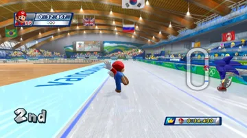 Mario & Sonic at the Olympic Winter Games screen shot game playing